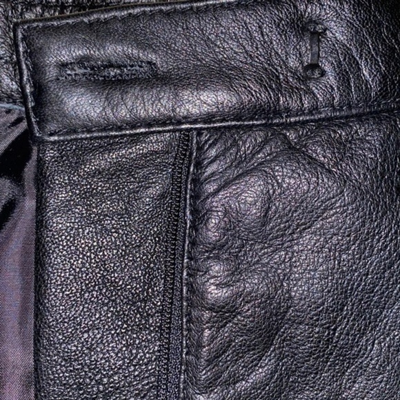 H&M Black Mini Genuine Leather Skirt. Condition is NWOT premium quality limited - Picture 6 of 13